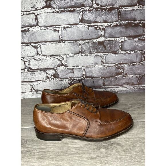 Pronto Uomo Brown Leather Split Toe Lace Oxford Dress Shoes Men Sz 10.5M US/44EU - Picture 15 of 16